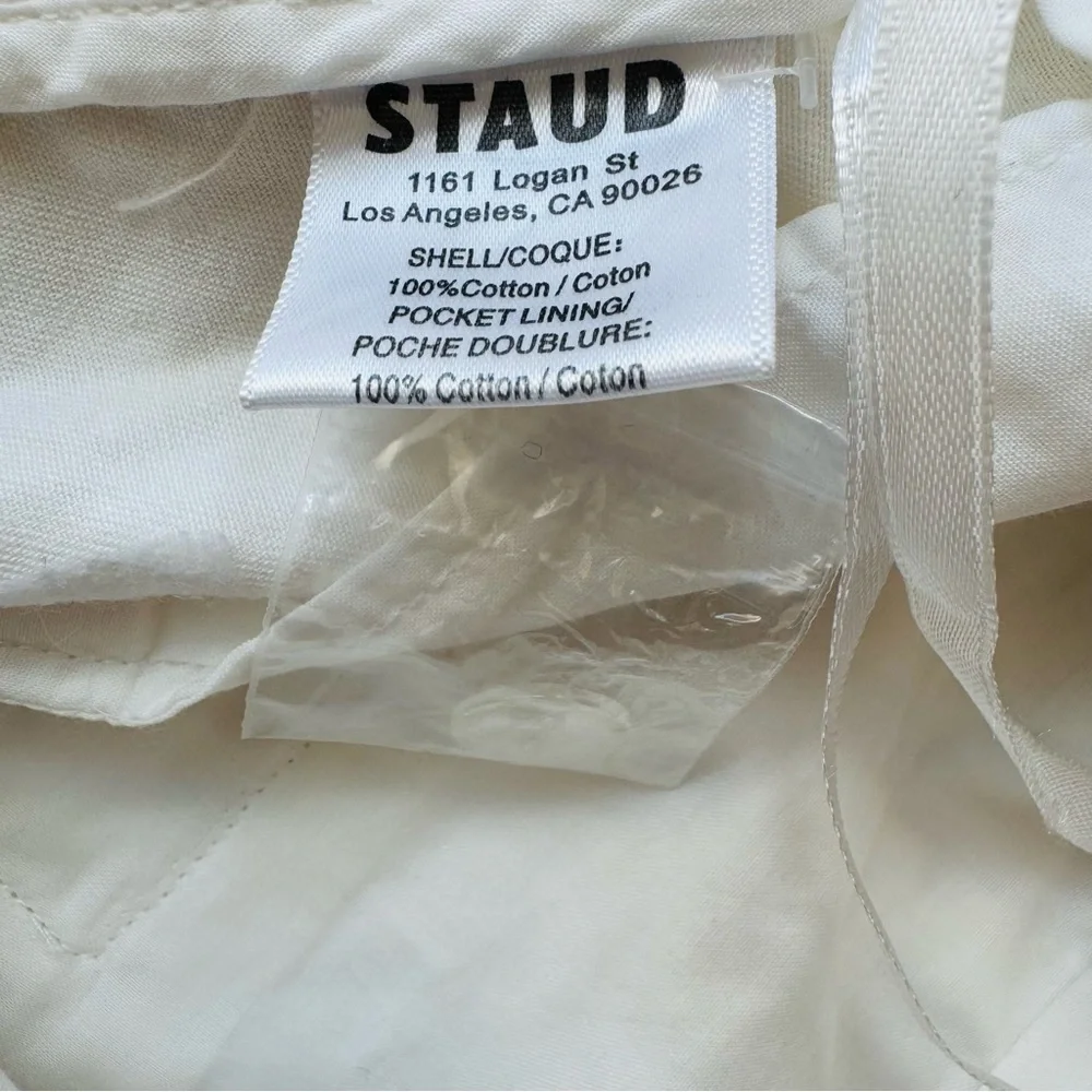 Staud White High Waist Shorts size 2